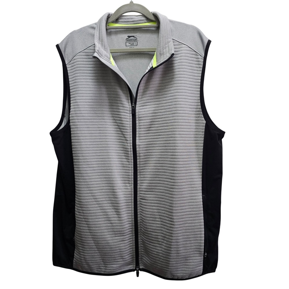 Slazenger Golf Quilted Full‎ Zip Performance Vest Lg Athleisure Outdoor Layer